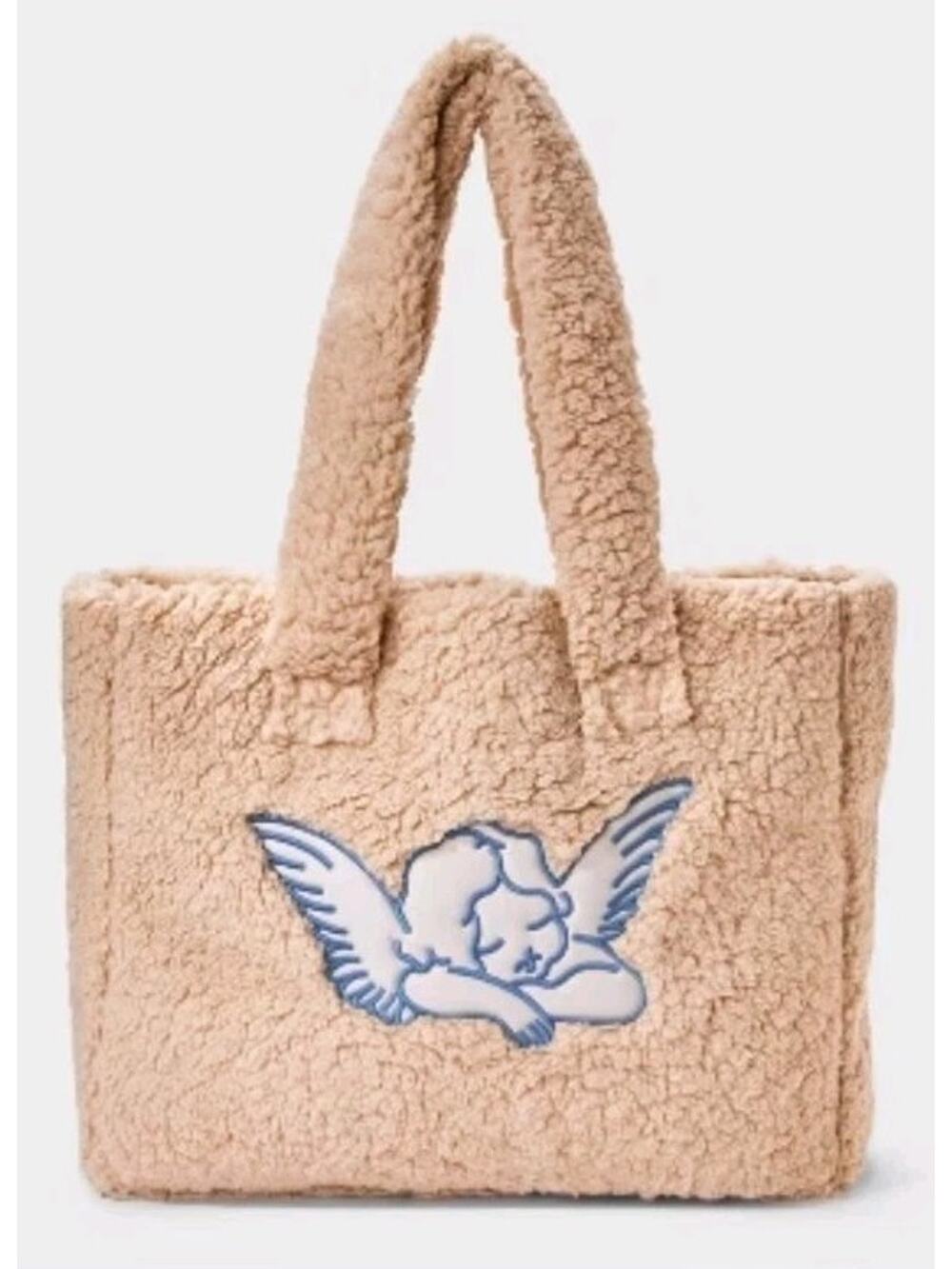 Target Tote Bag Angel Furry Fluffy Handle Medium Sized